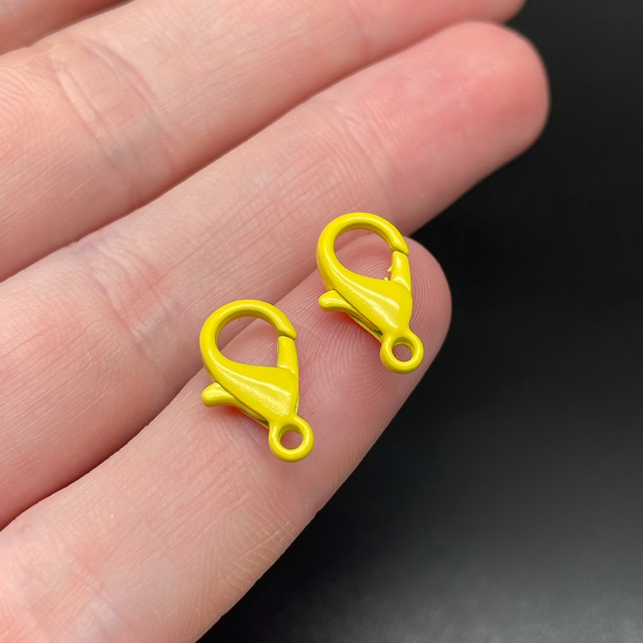 14 мм , Замок круглый  желтая эмаль