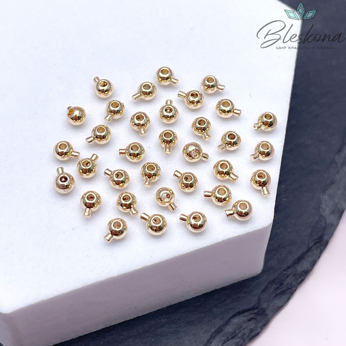 3,5 мм Цвет золото, Кримпы One Touch Шар