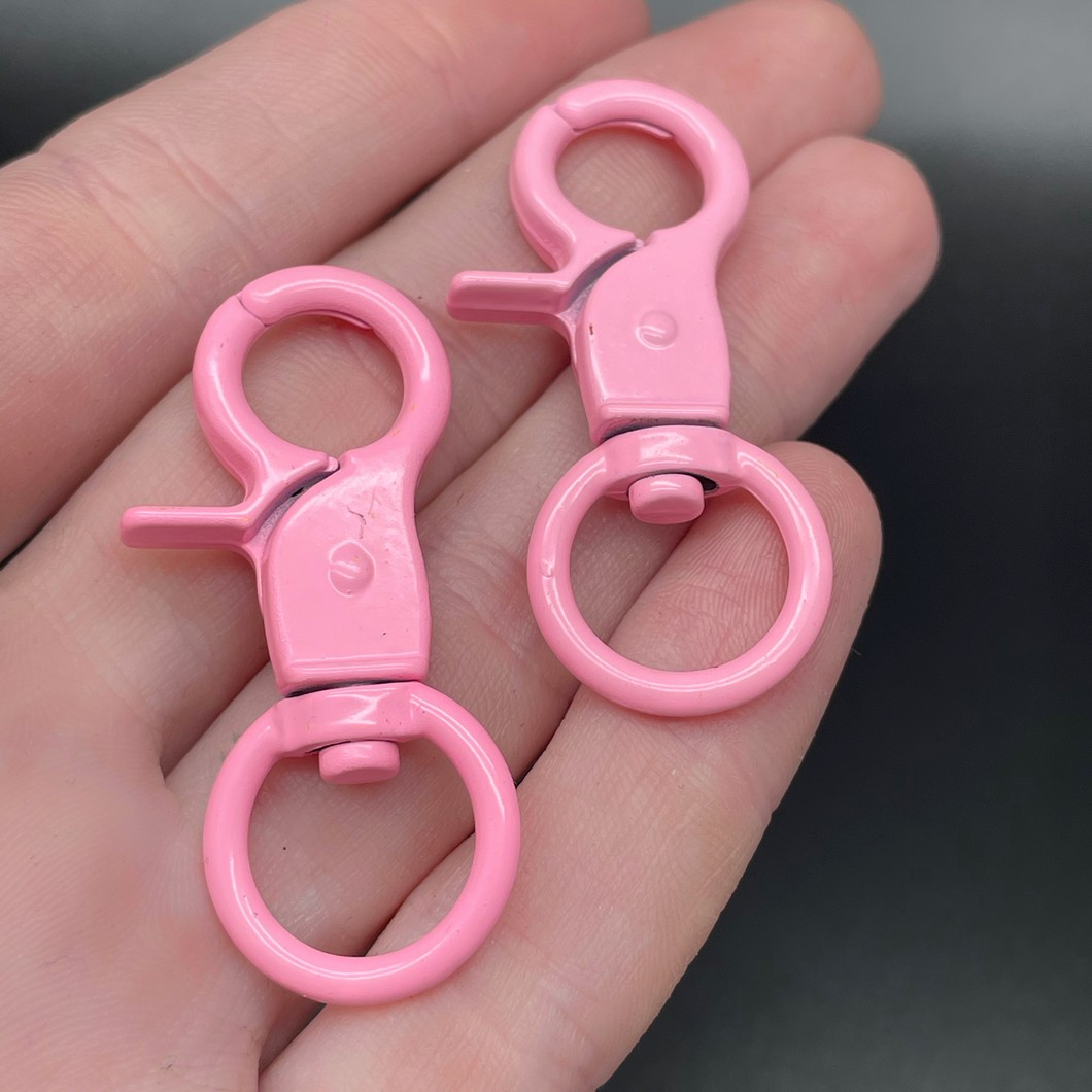 16*45,5мм , Замок крупный розовая эмаль