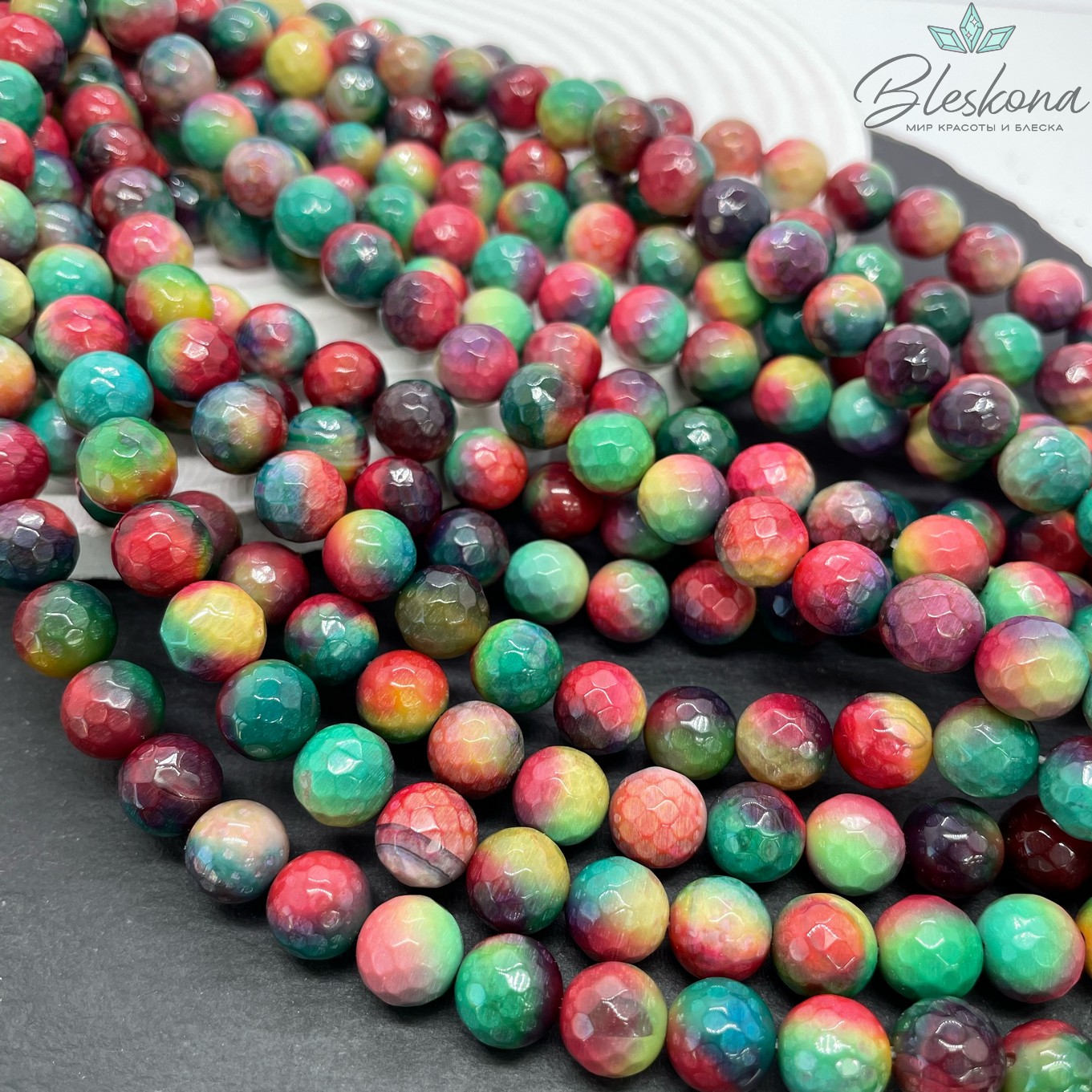 Агат с узором №15 огранка 10 мм