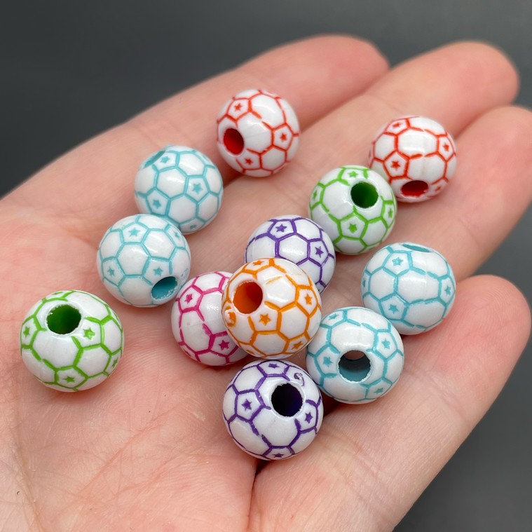 11,5 мм, Бусина шар мяч микс  уп.10 гр