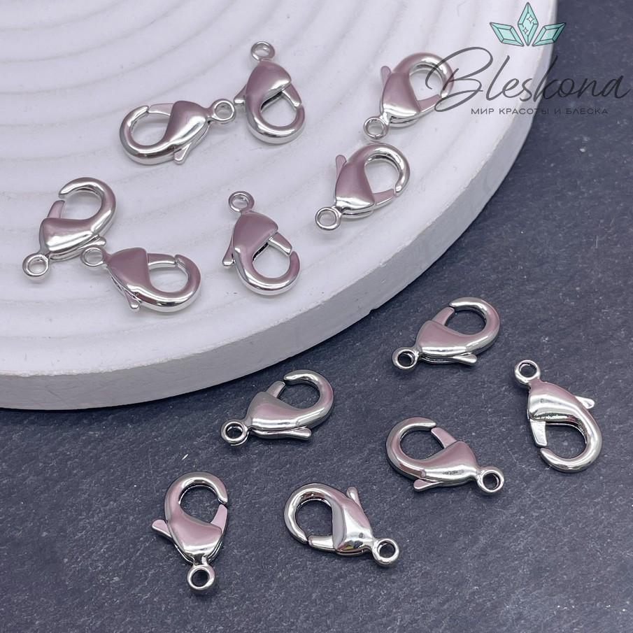 15 мм Цвет серебро, Замок округлый Люкс