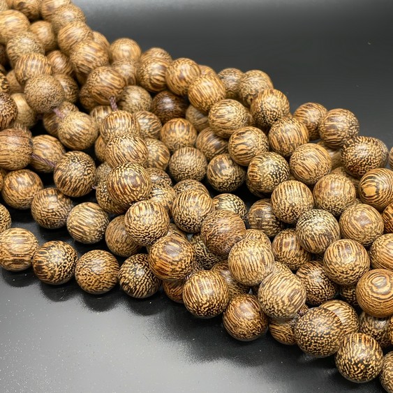 10 мм, Деревянные бусины темно-песочные