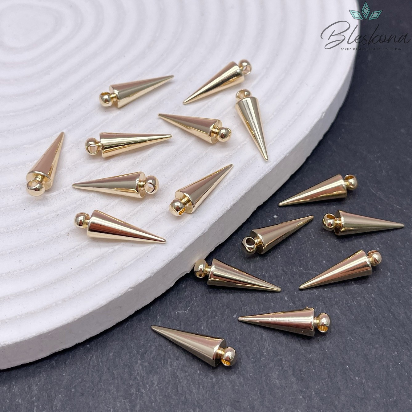 20*6 мм Цвет золото, Подвеска шип