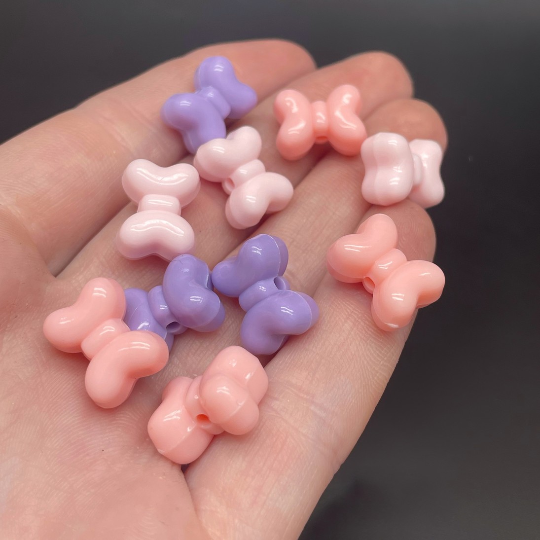 11*15 мм , Бусина Бабочка микс уп.10 шт 