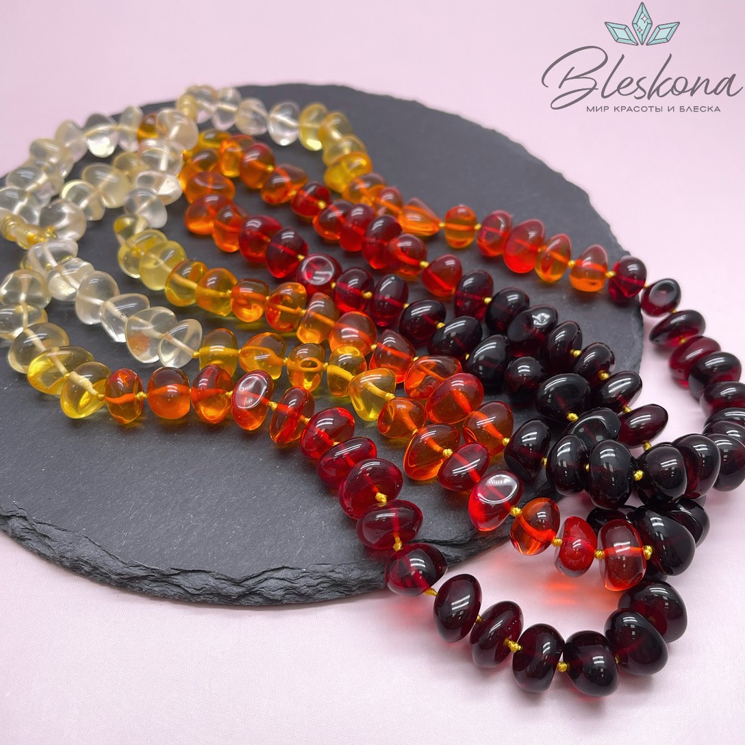 Янтарь микс фриформ 14-15мм