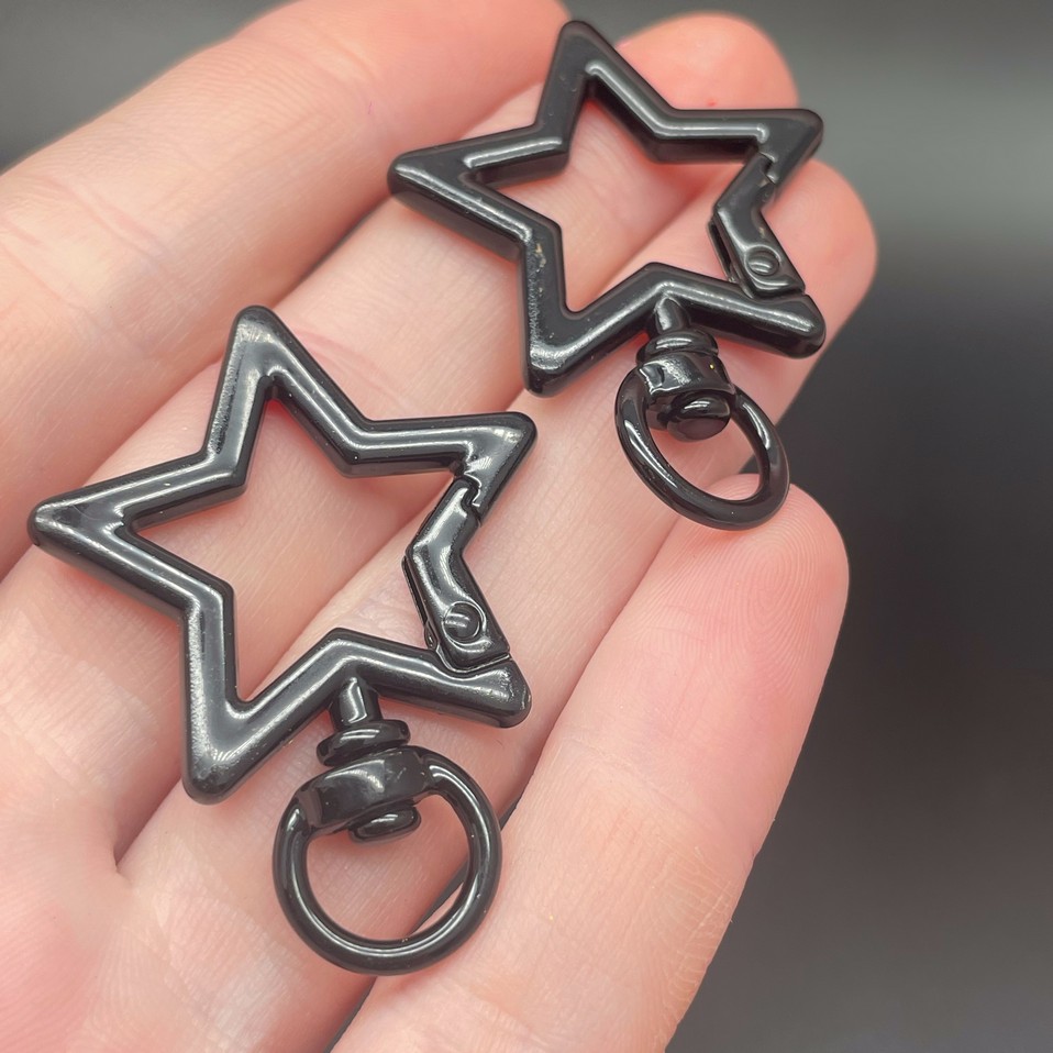 30,5*40мм , Замок крупный звезда черная эмаль 