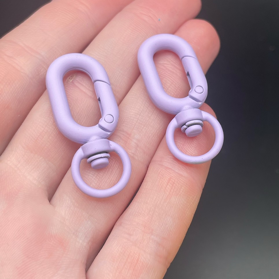 15,7*38мм , Замок крупный фиолетовая  эмаль матовая