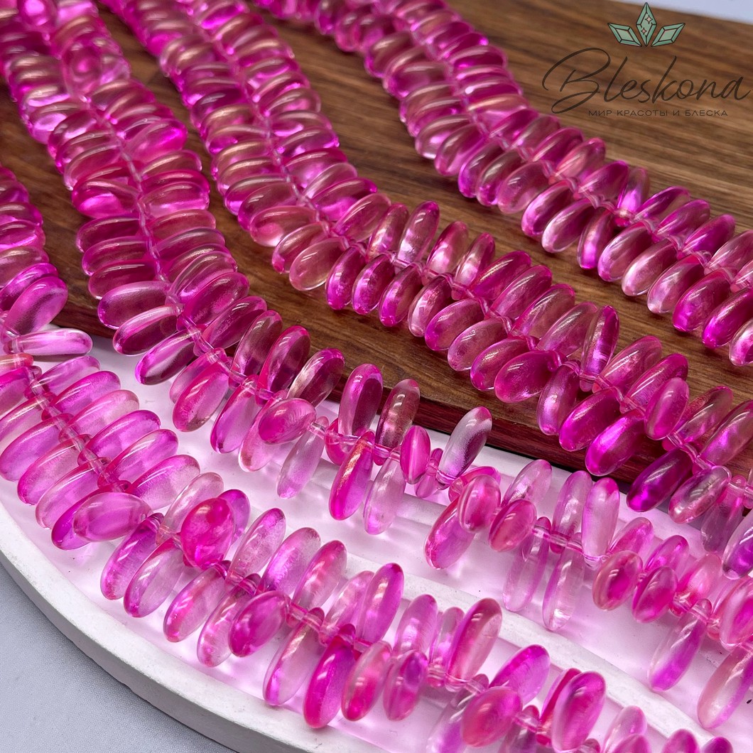 7,5*13,5 мм Стекло Lux, капля, цвет фуксия