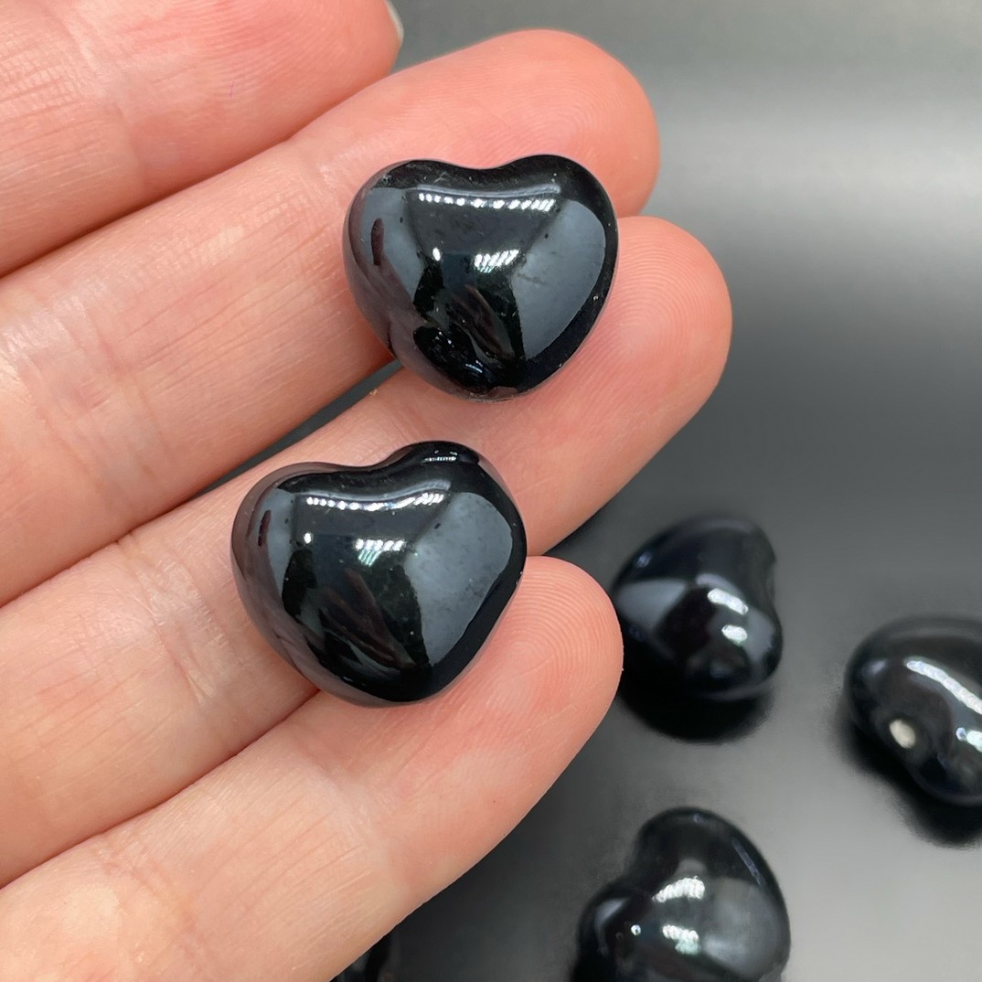 17 мм Бусина сердце, керамика цвет темно-синий