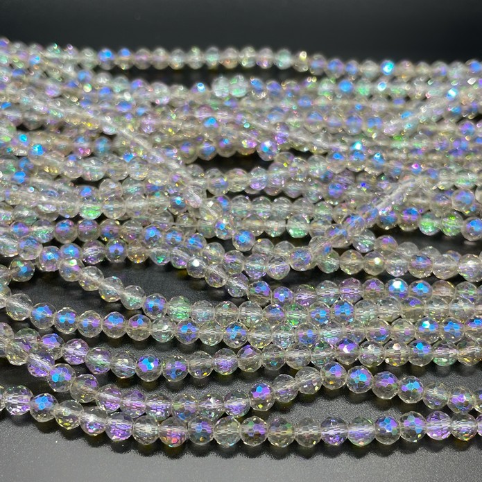 4 мм Стекло Lux, шар, цвет песочный с фиолетовым переливом