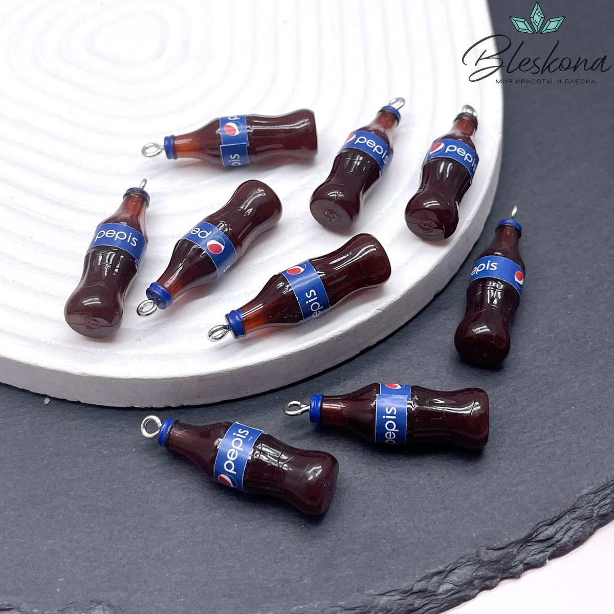 10*34мм, Цвет серебро, Подвеска Pepsi