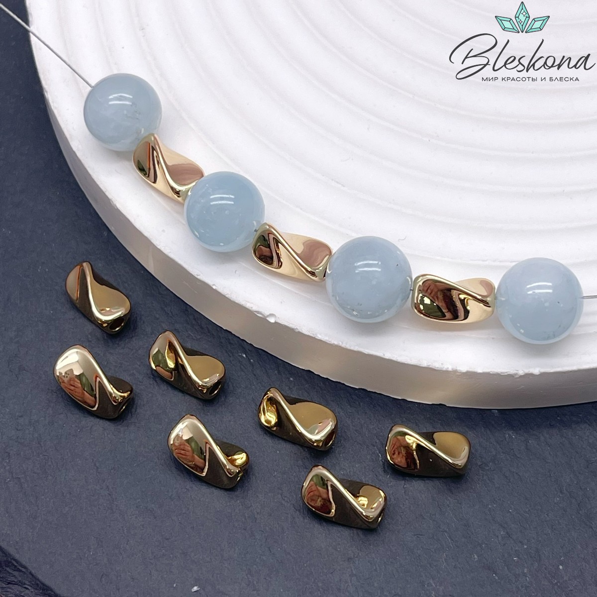 10*5,5 мм Цвет золото, Бусина Крученая