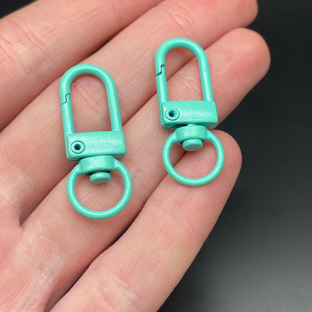 12*33,5мм , Замок крупный бирюзовая эмаль 