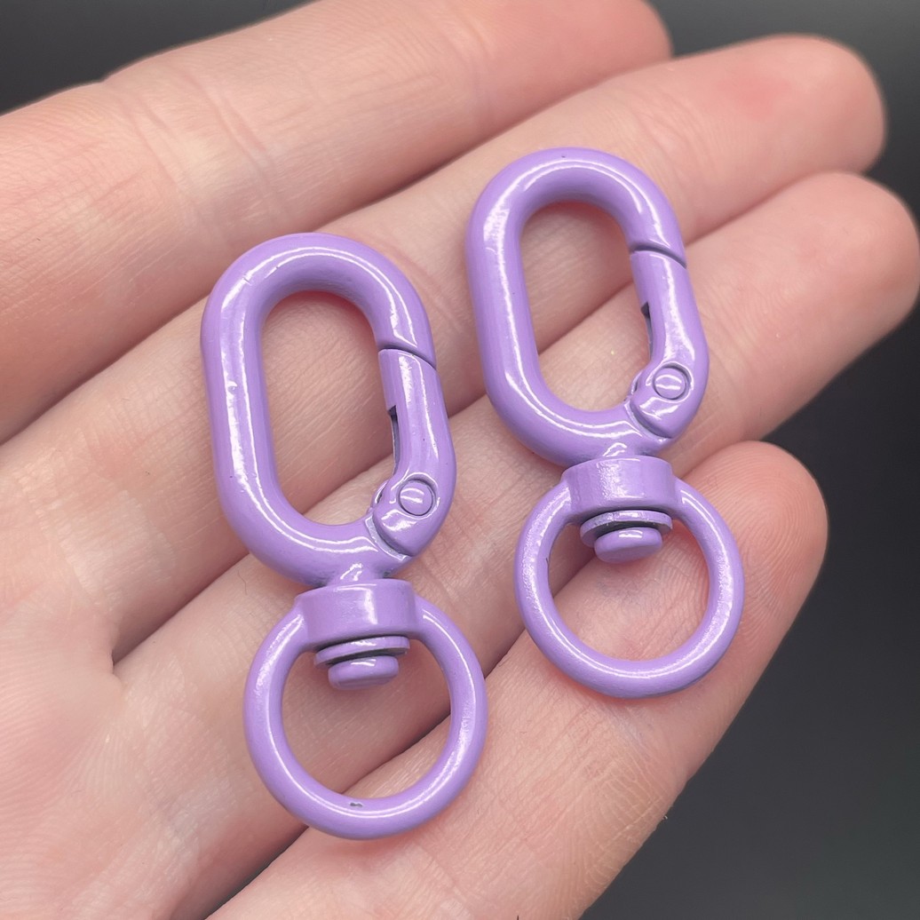 15,7*38мм , Замок крупный фиолетовая  эмаль 