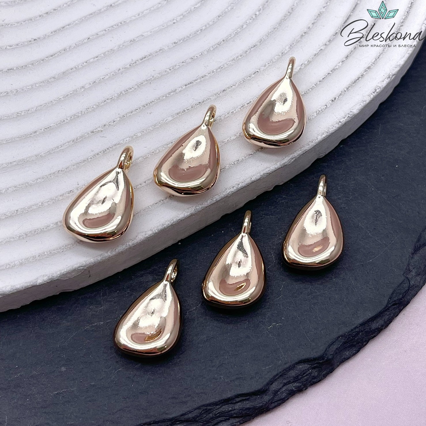 19,5*11,7 мм Цвет золото, Подвеска фриформ 