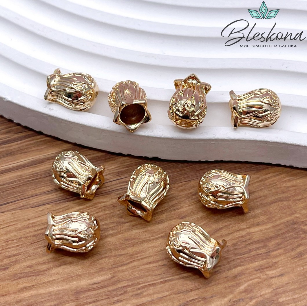 13*10 мм Цвет золото, Концевик бутон