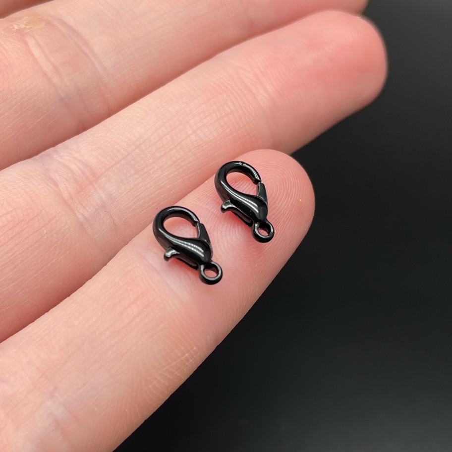 10 мм , Замок круглый  черная эмаль