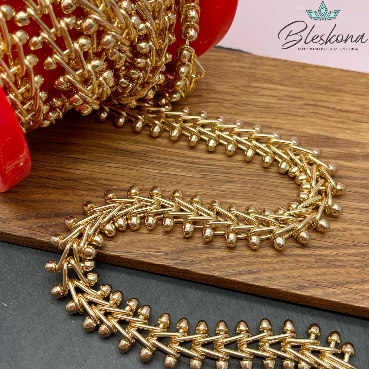 Цепь №100-1 цвет золото 17,2*12,8 мм