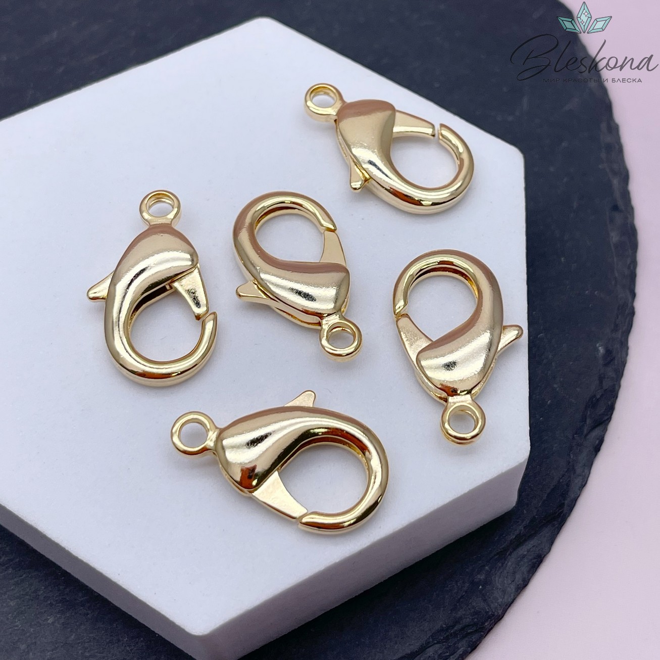 27 мм Цвет золото, Замок округлый 