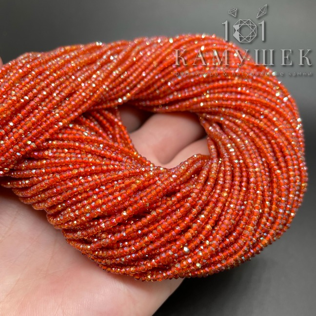 Бусины стекло №15 микроогранка 2мм