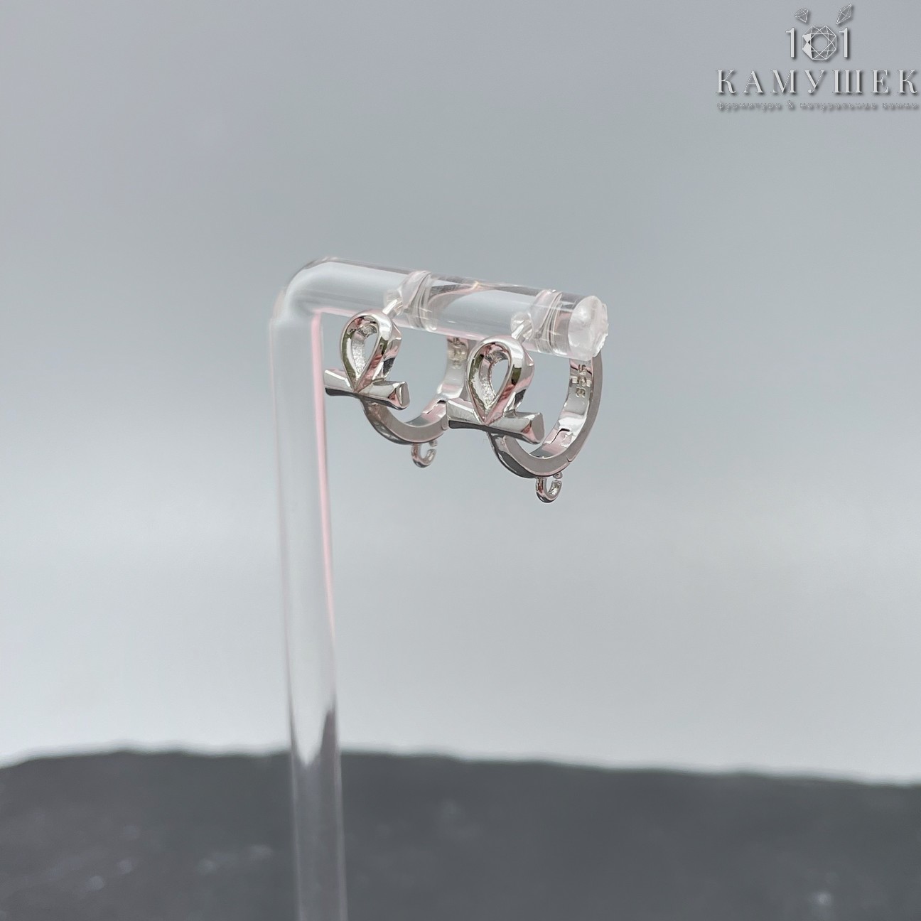 15,7*8,5 мм Цвет серебро, №254 Швензы крест Анх