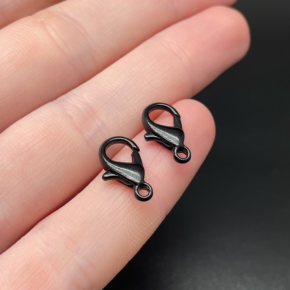 14 мм , Замок круглый  черная эмаль