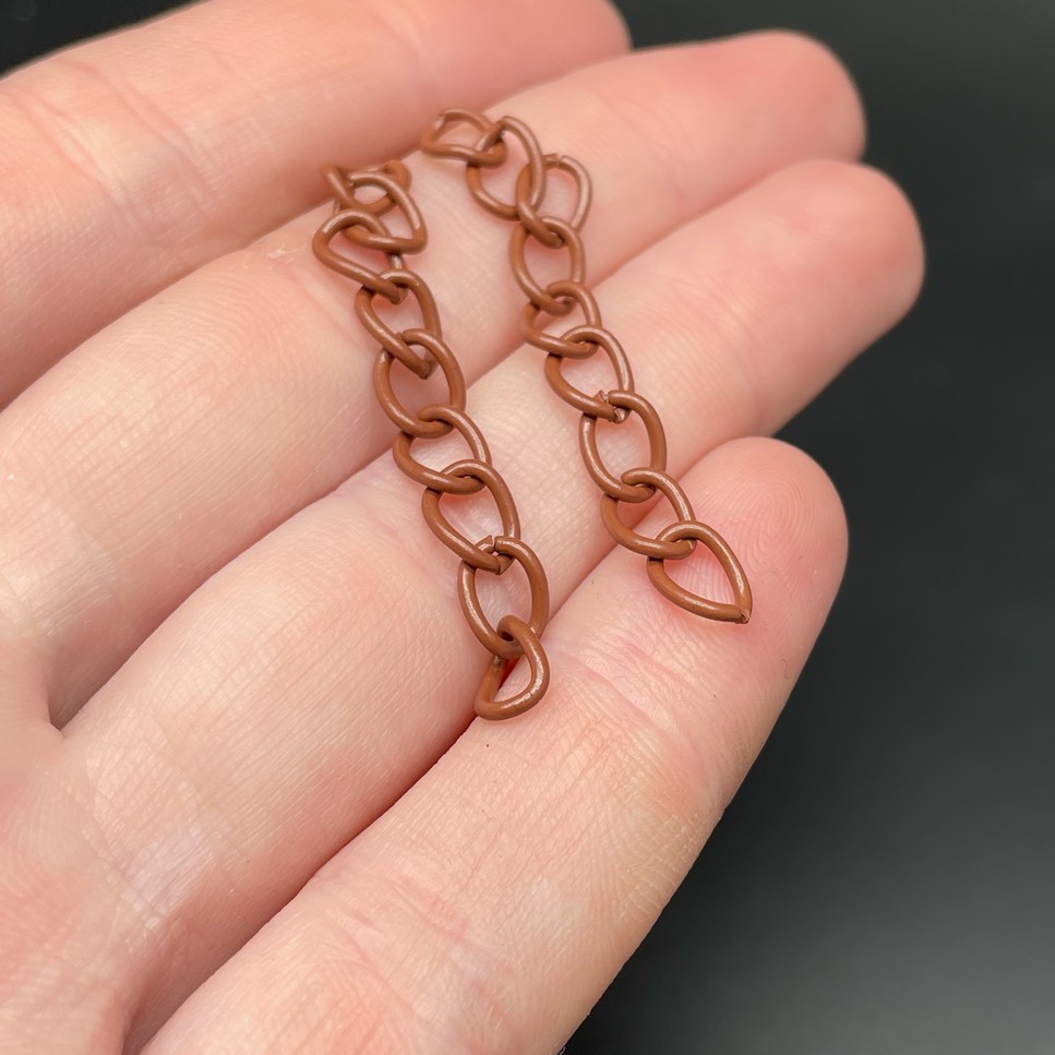 4,5 мм , Цепочка - удлинитель коричневая эмаль