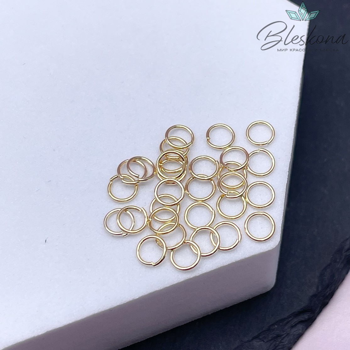 5*0,6 мм Цвет золото, Колечки уп. 1 гр. Люкс