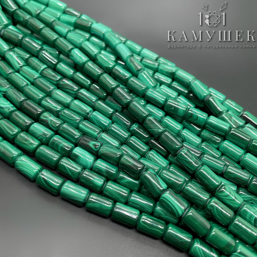 Малахит  бочата  6*9,5мм
