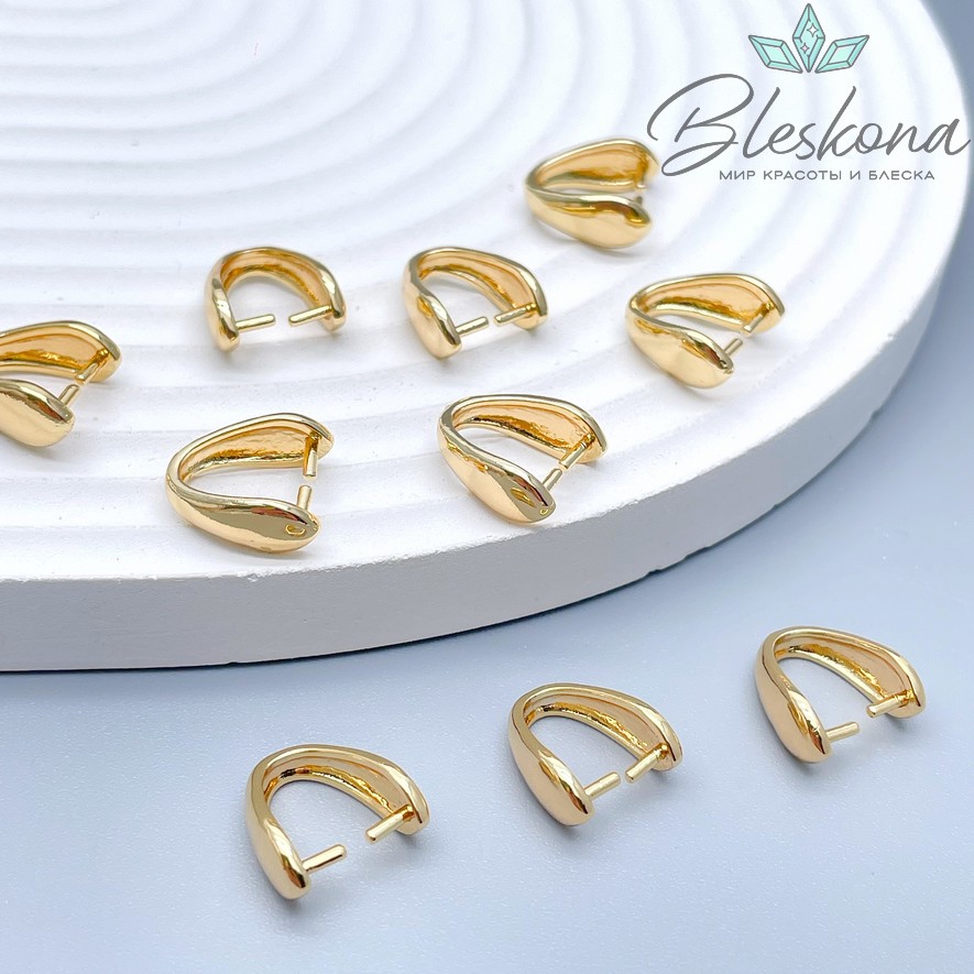 11,5*5,3 мм Цвет золото, Бейл Зажимной гладкий