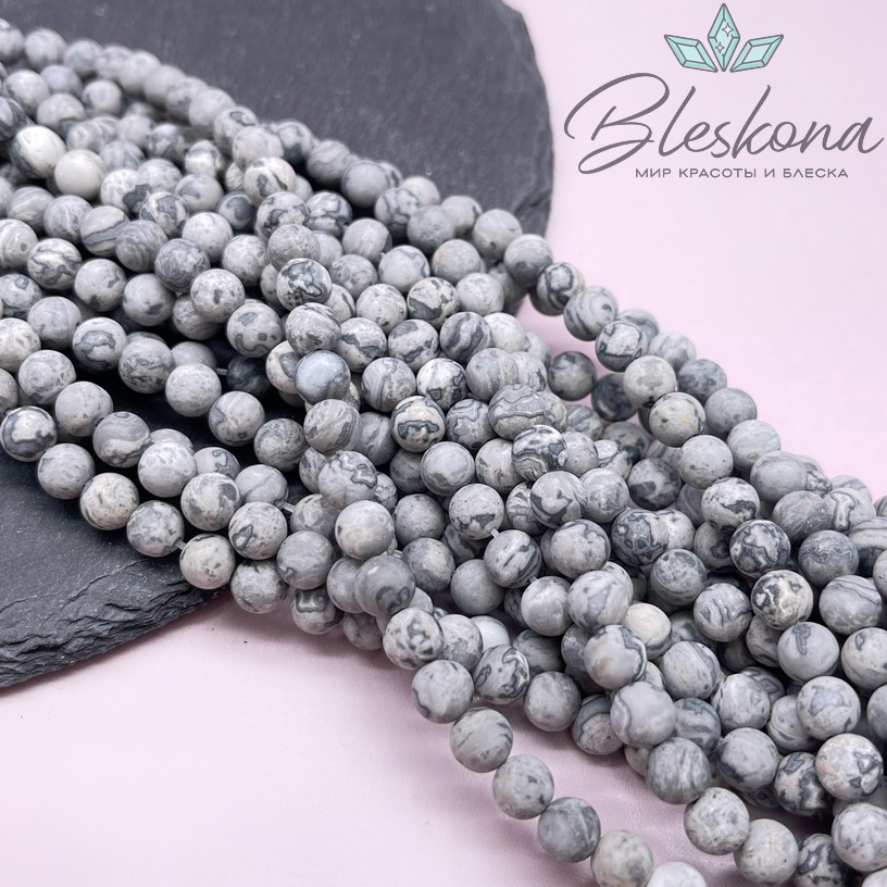 Яшма картографическая матовая 6 мм