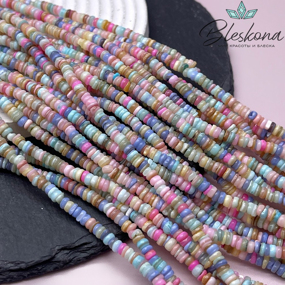 Перламутр микс №3 диски 1,5-2*4 мм