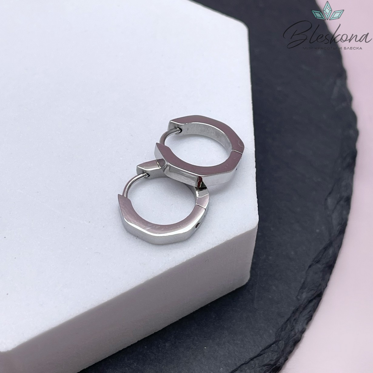 15 мм Цвет серебро, Швензы конго многоугольник