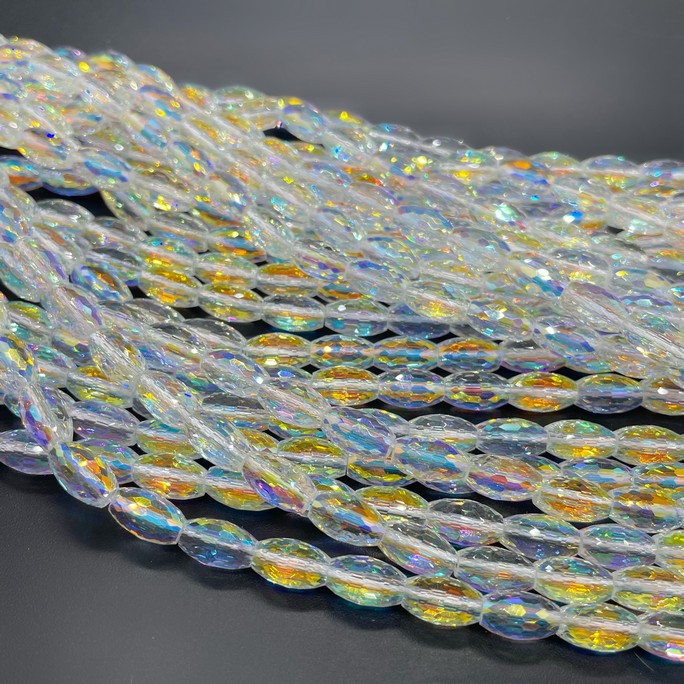 6*10 мм Стекло Lux, рис, цвет AB  №15 (1)