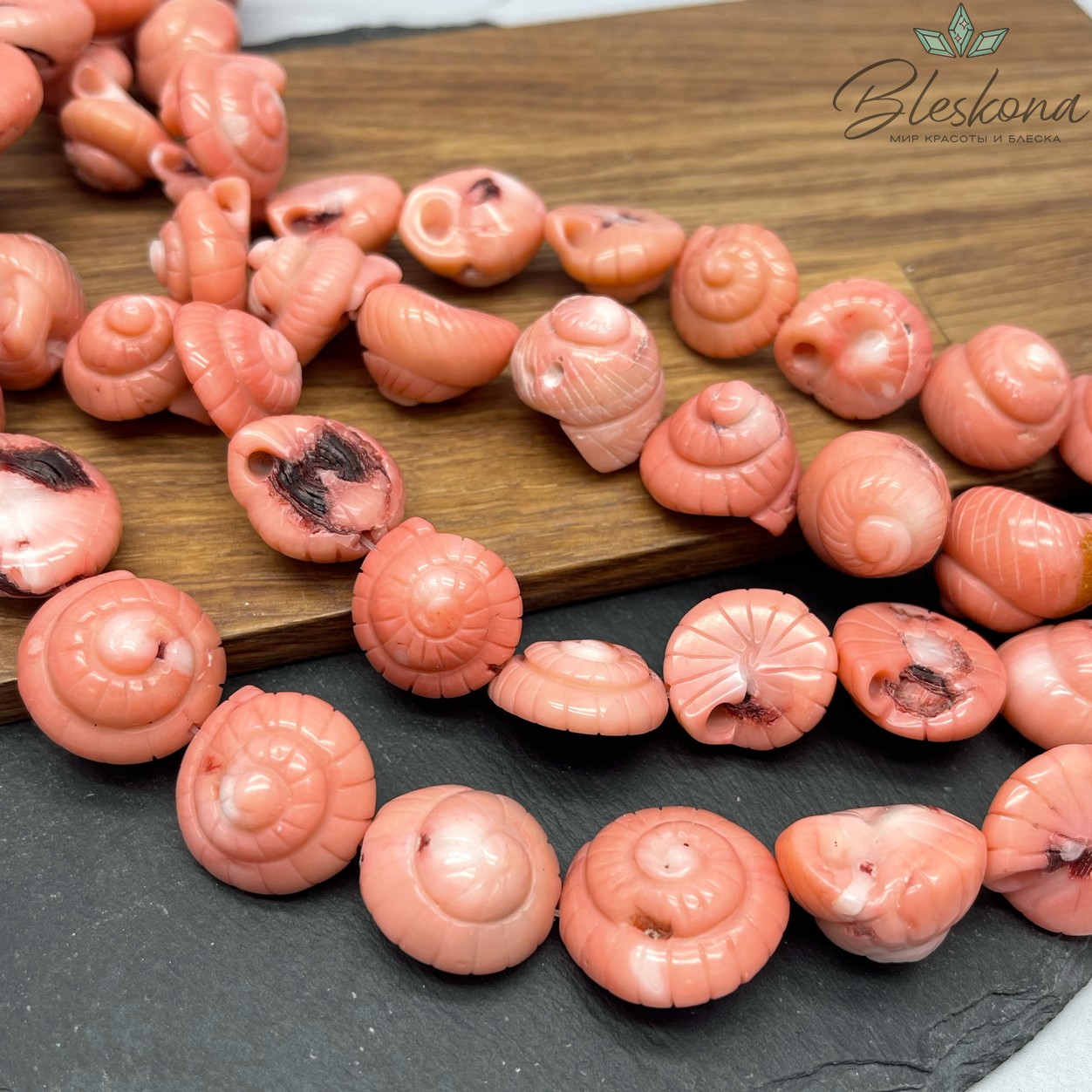 Коралл розовый ракушка (Коралловые водоросли) 17 мм