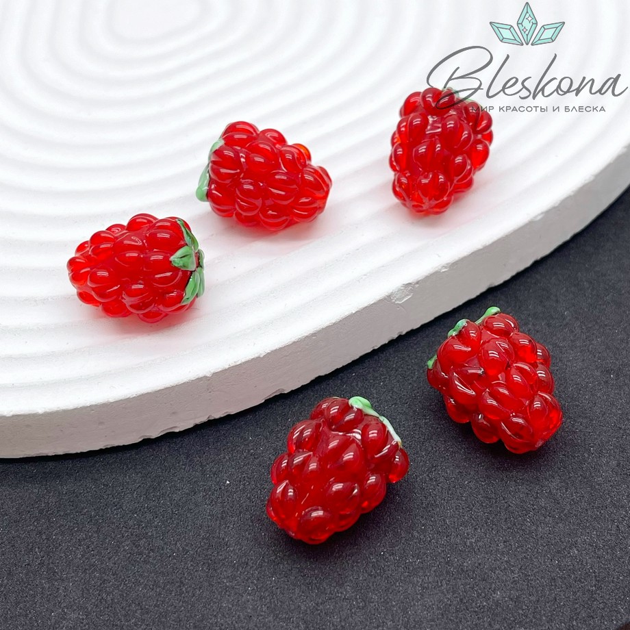 18*15 мм Бусина малина красная