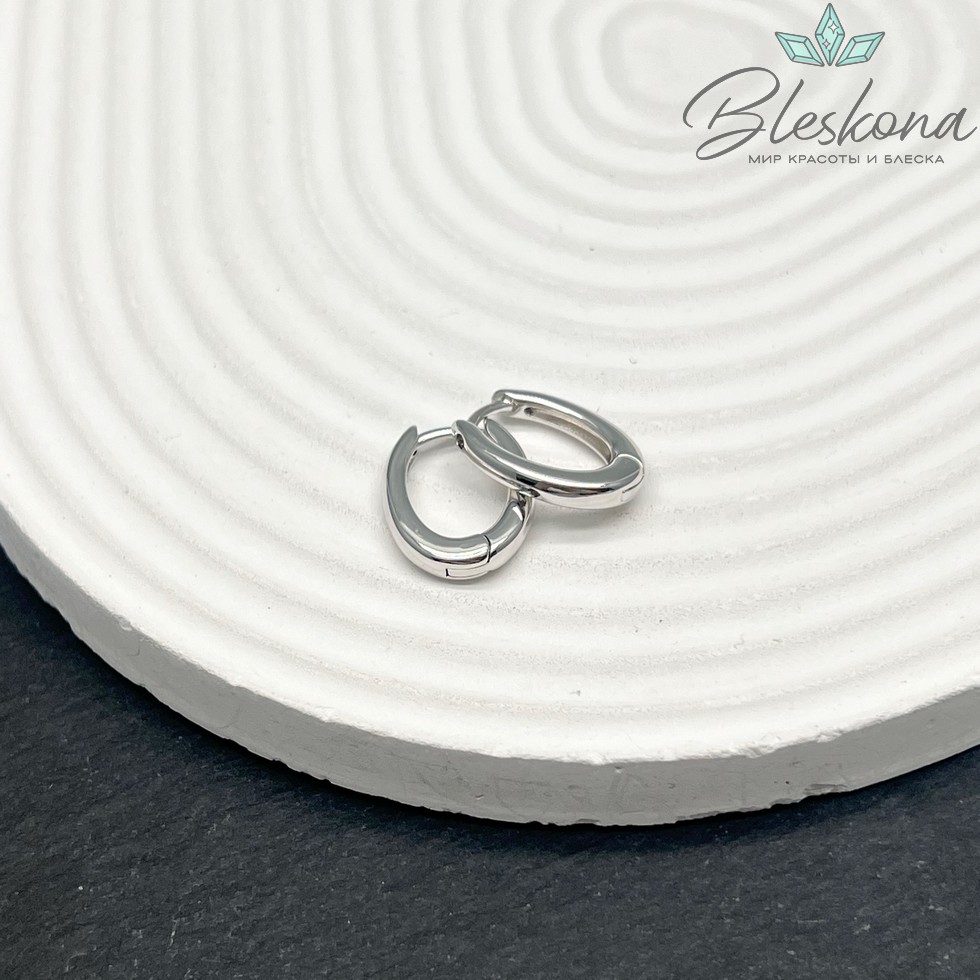 17,5*13,5мм Цвет серебро, Швензы Конго овал Люкс 