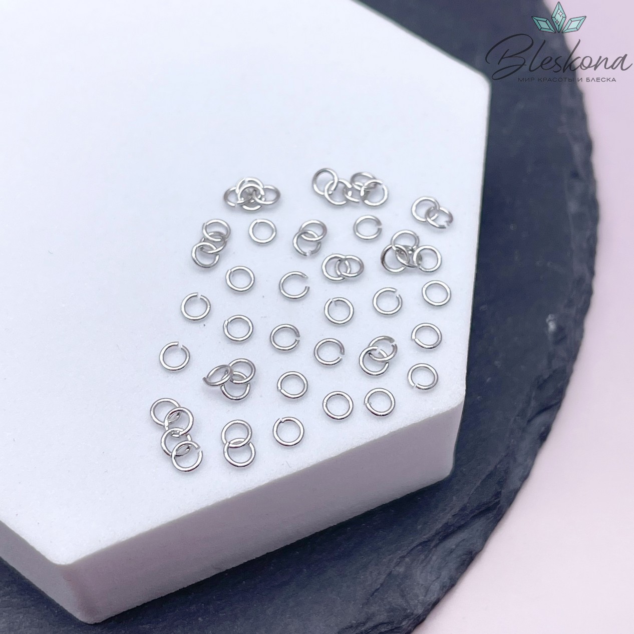 3,5*0,6 мм Цвет серебро, Колечки уп. 1 гр. 