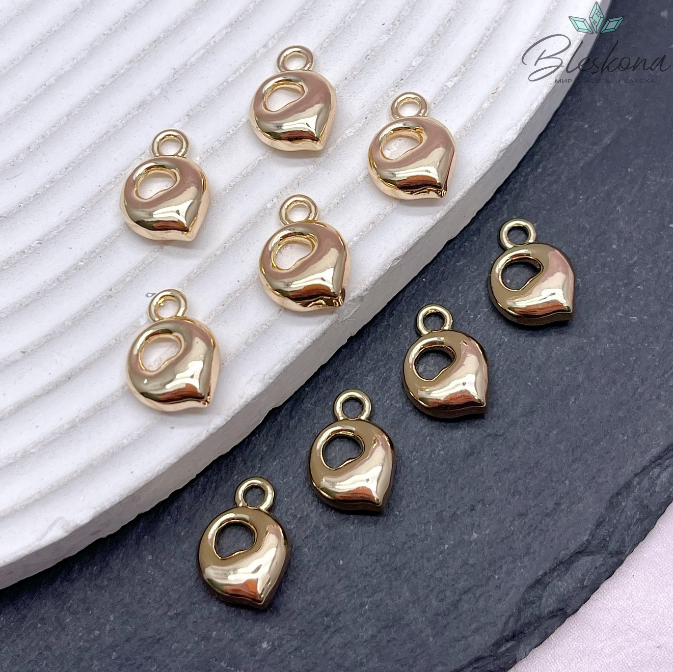 13 мм Цвет золото, Буква гладкая Q 