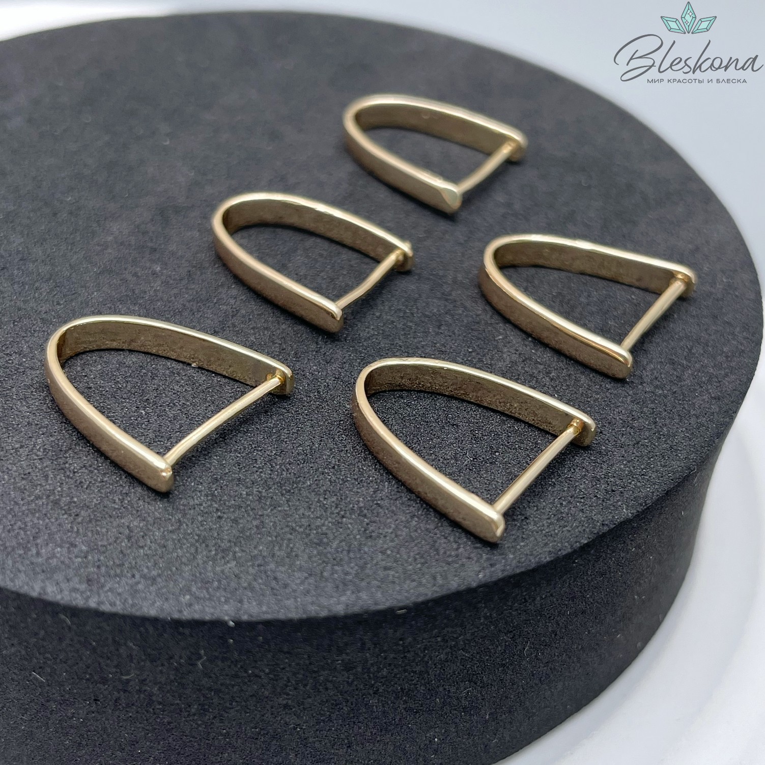 16,7*3 мм Цвет золото, Бейл зажимной гладкий