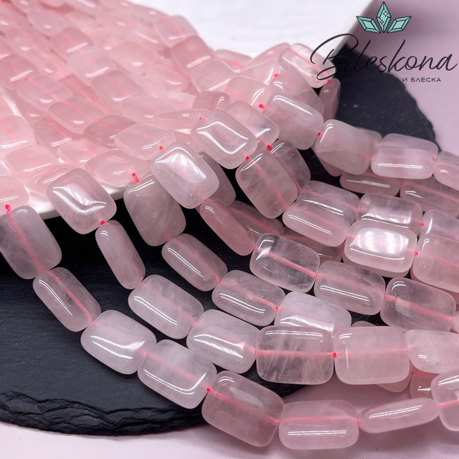 Розовый кварц прямоугольник 18*13 мм