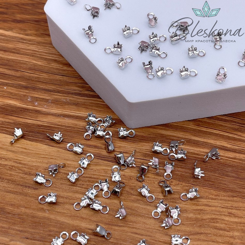 5,5*3 мм Цвет серебро, Концевик с цапами