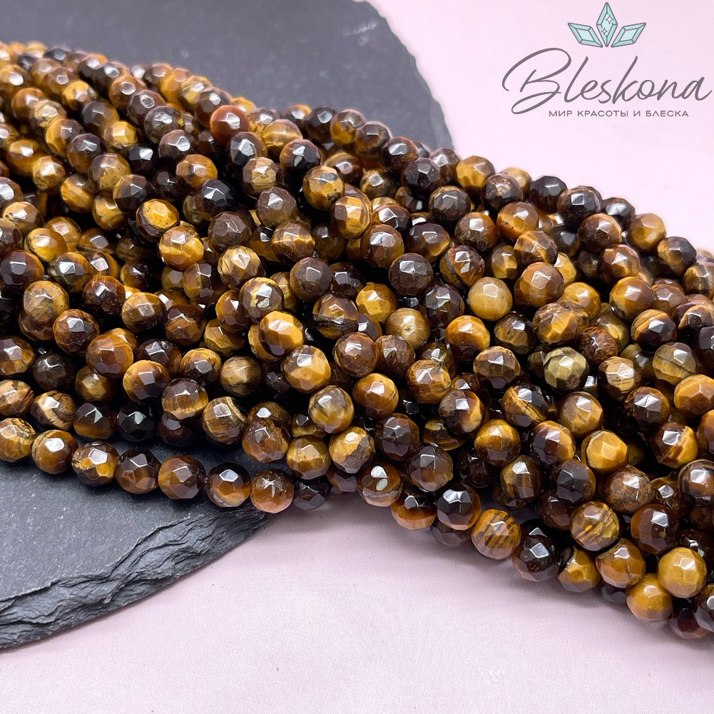 Тигровый глаз огранка №2 6 мм