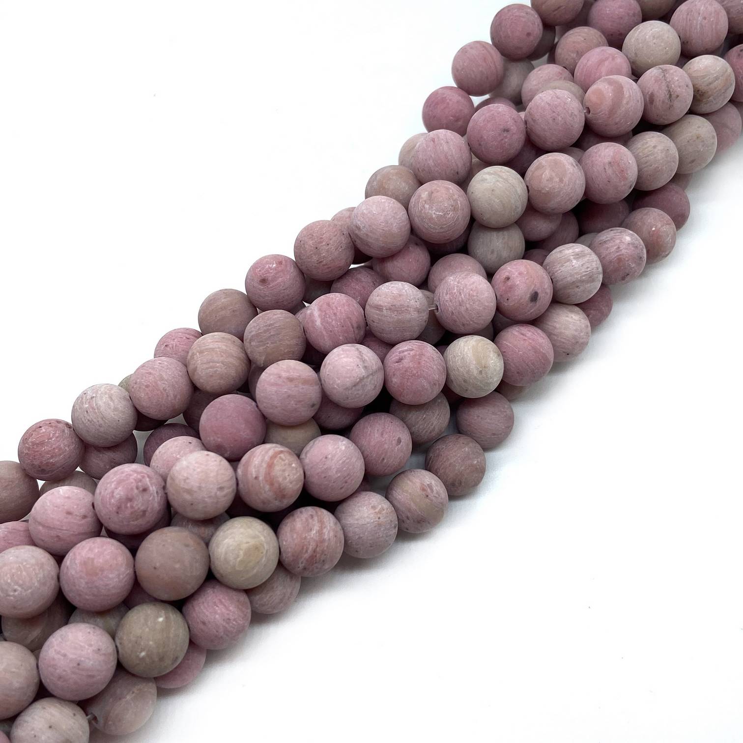 Родонит розовый матовый 10 мм