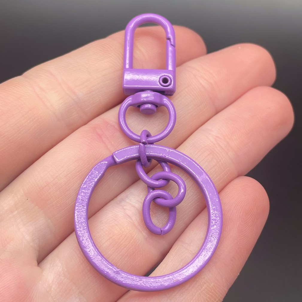30 мм, Основа для брелока фиолетовая эмаль