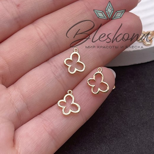 10*8 мм Цвет золото, Подвеска Бабочка контур