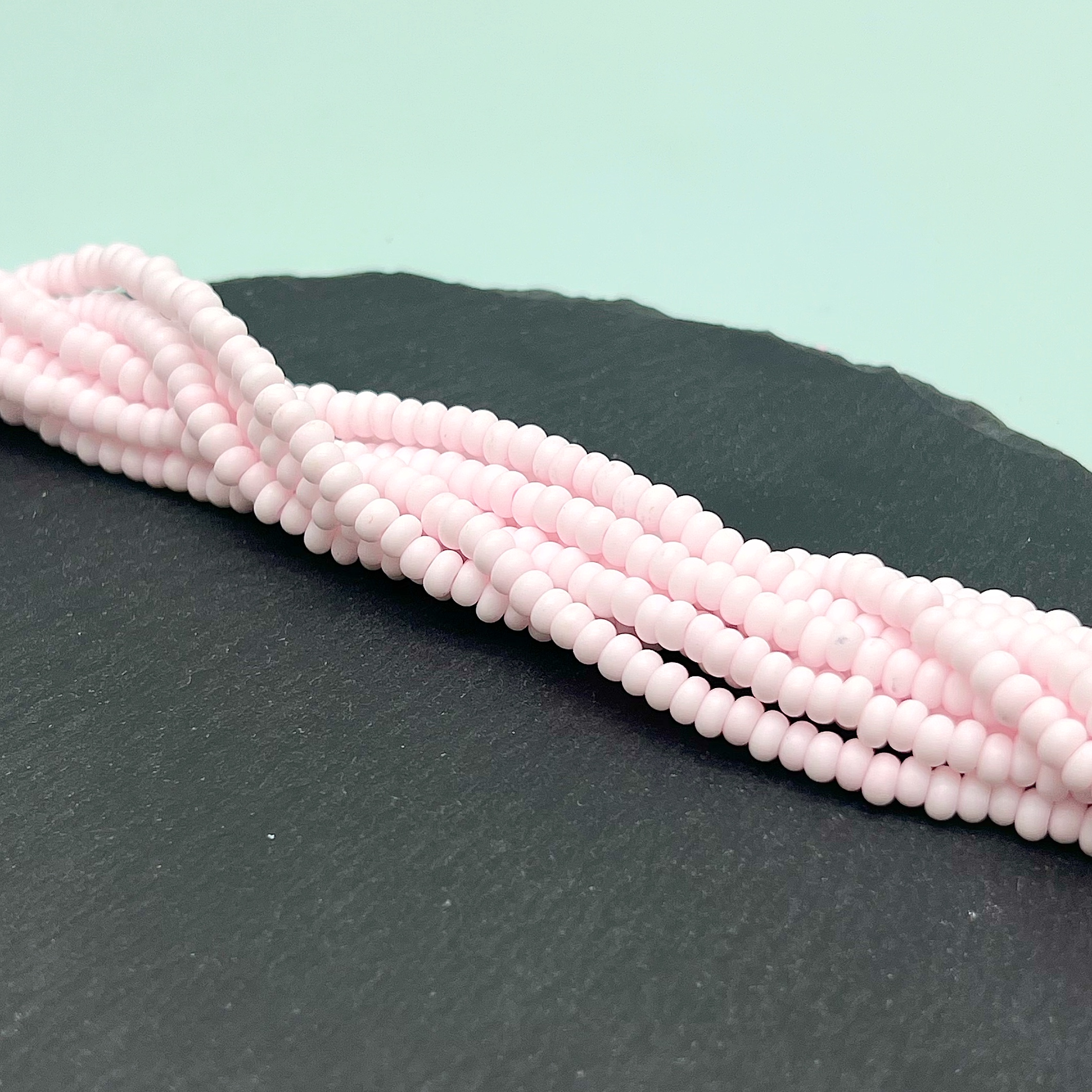 4,2*2,5 мм Бусины стекло рондель розовые