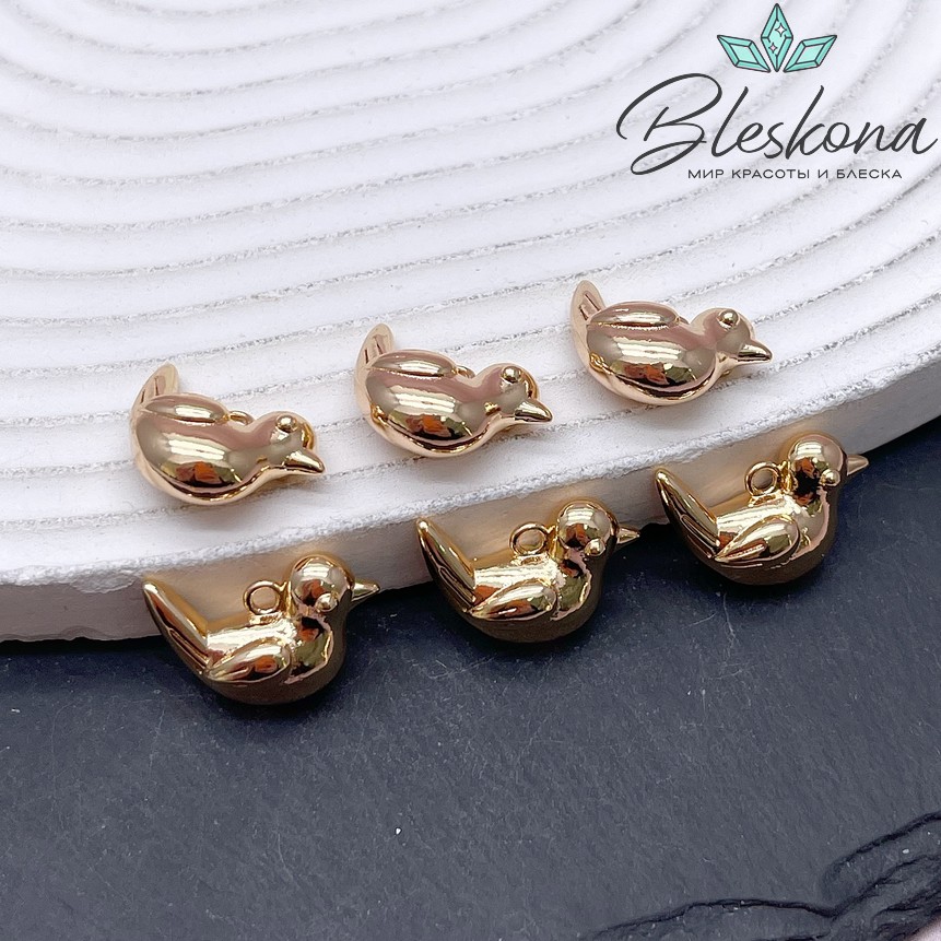 11,9*17,6 мм Цвет золото, Подвеска Птичка