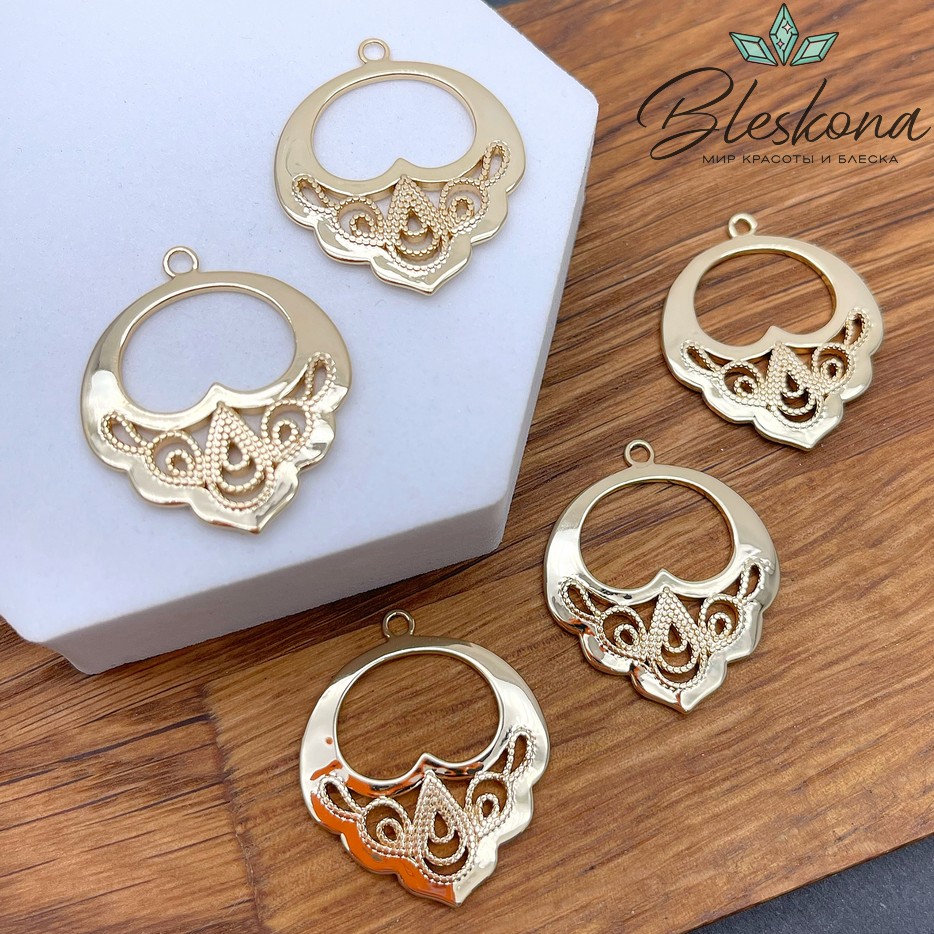 30,5*26 мм Цвет золото, Подвеска Этно №7